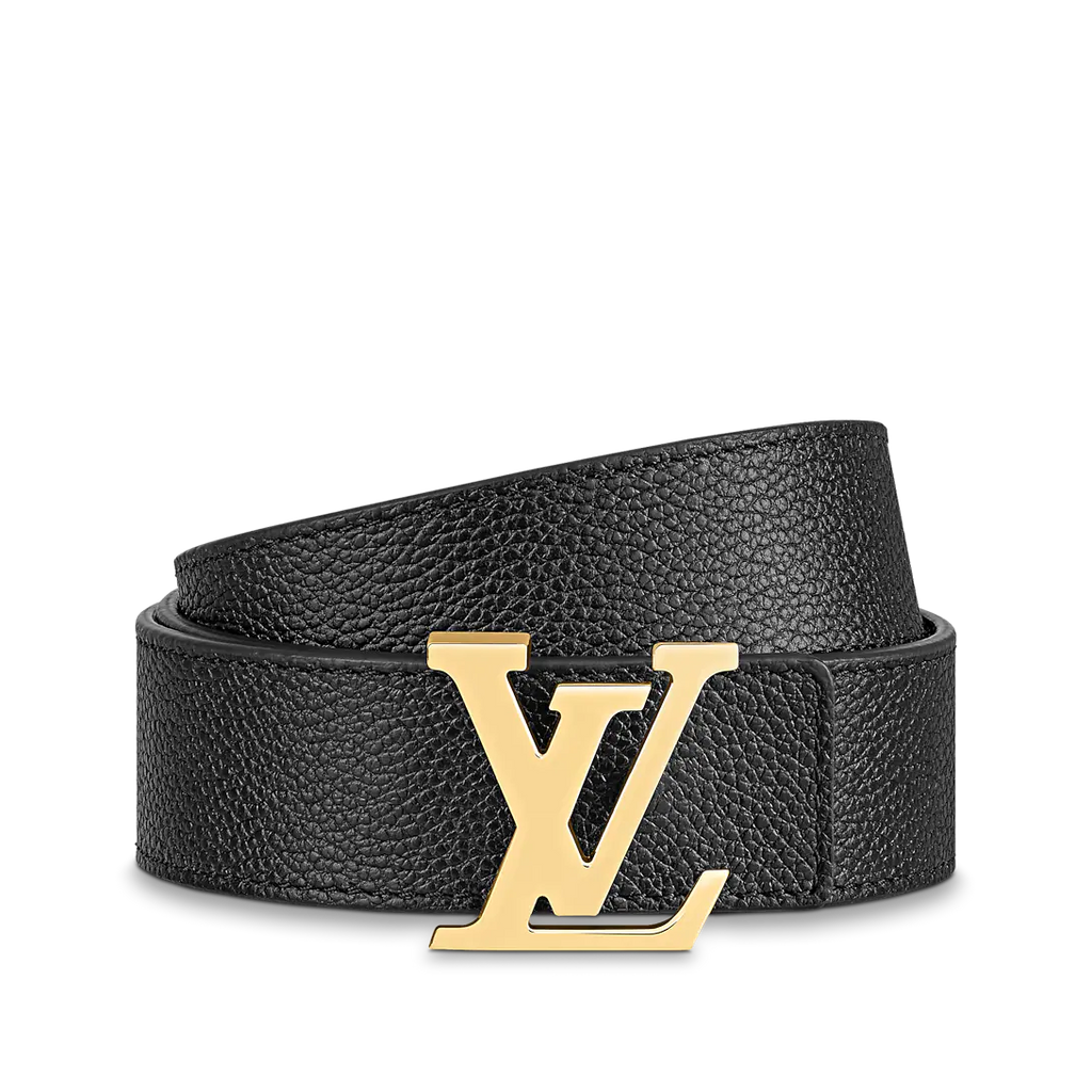 Cinto Lv Black logo Gold Dupla face