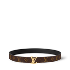 Cinto Lv Black logo Gold Dupla face