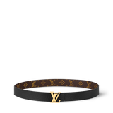 Cinto Lv Black logo Gold Dupla face