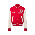 Jaqueta Varsity Louis Vuitton Red Signature Damier Pearl (Pronta Entrega) Tamanho GG