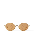 Óculos de sol LV Bright Round Sunglasses Gold