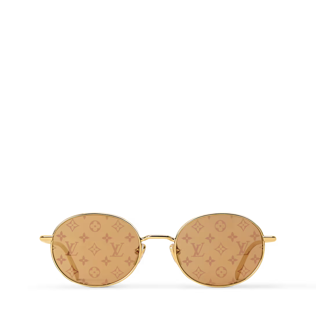 Óculos de sol LV Bright Round Sunglasses Gold