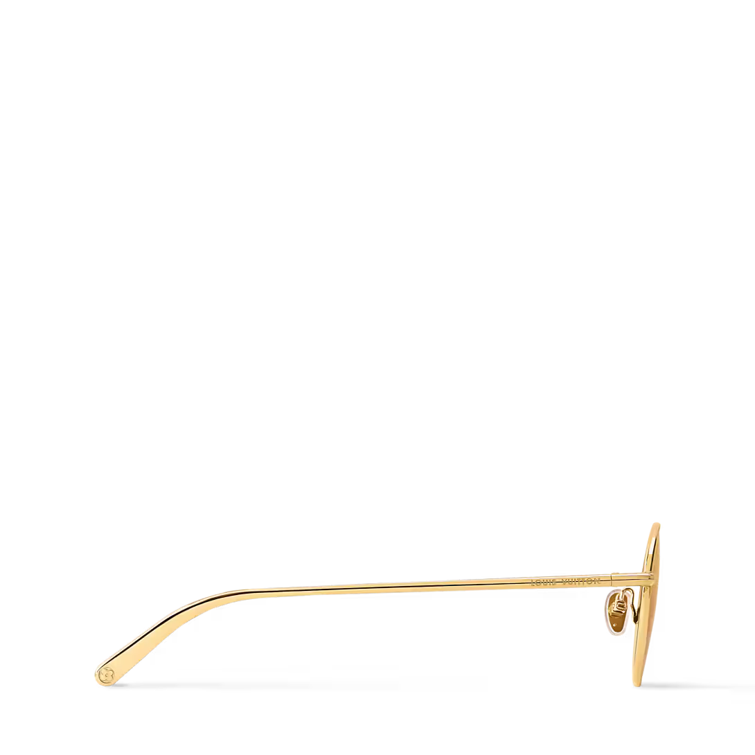 Óculos de sol LV Bright Round Sunglasses Gold