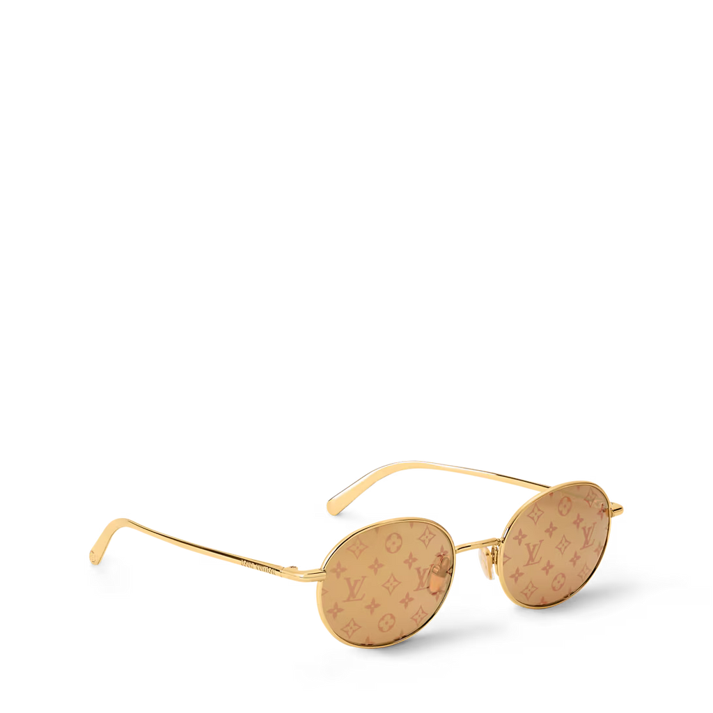 Óculos de sol LV Bright Round Sunglasses Gold