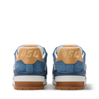 Louis Vuitton Trainer Sneaker Denim Blue com tachas Swarovski