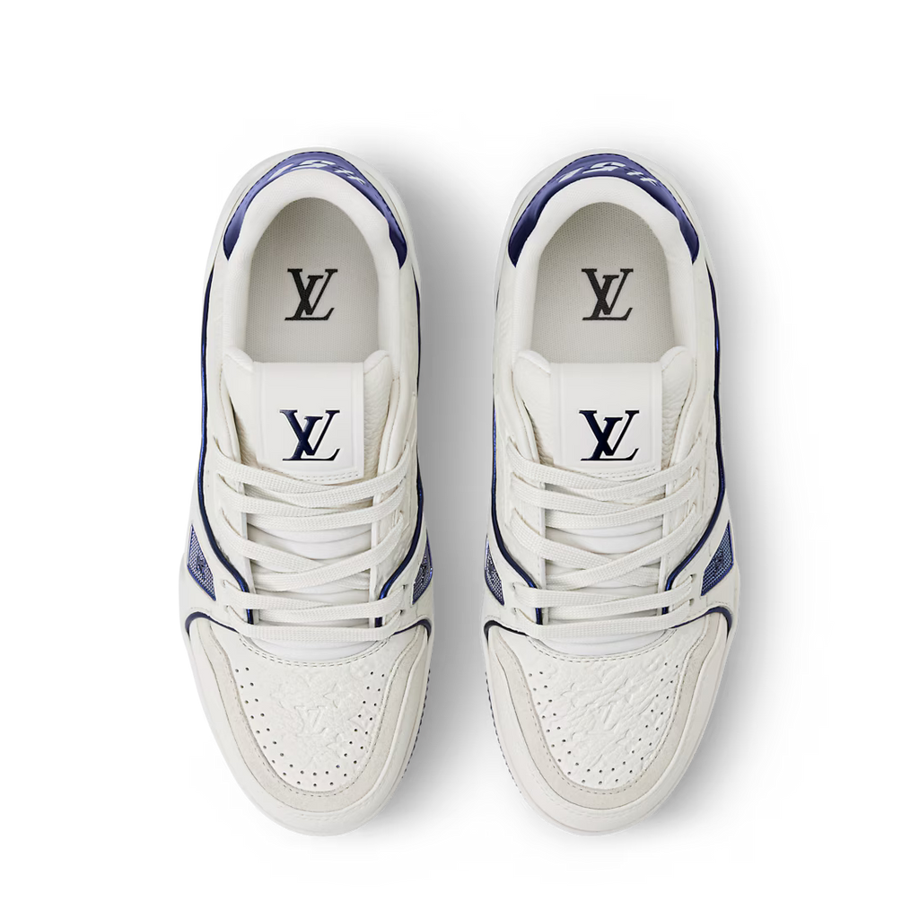 Louis Vuitton Trainer Sneaker Denim Marine Blue #54