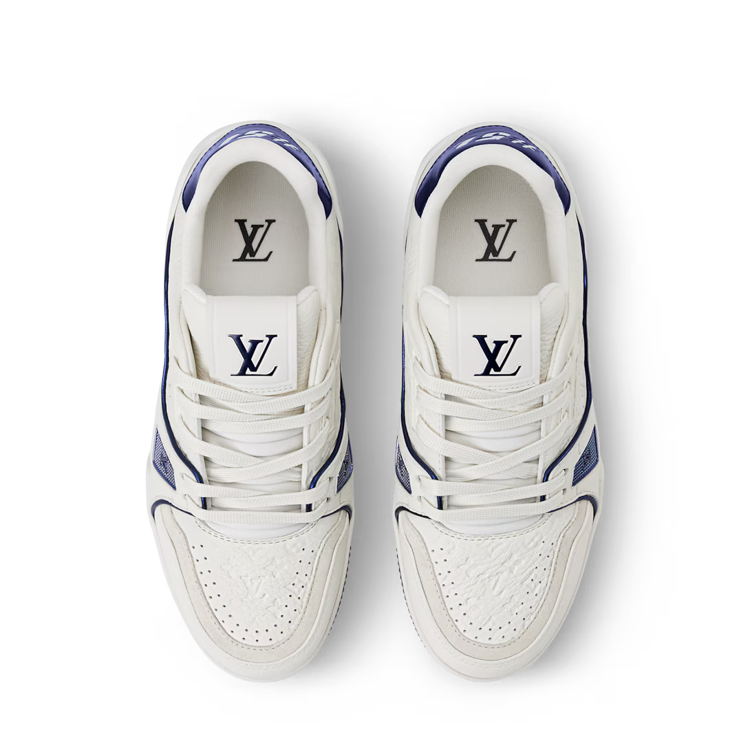 Louis Vuitton Trainer Sneaker Denim Marine Blue #54