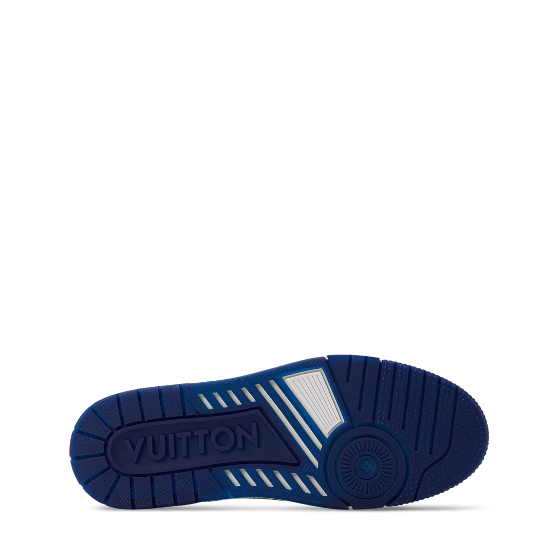 Louis Vuitton Trainer Sneaker Denim Marine Blue #54