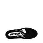 LV Trainer White Black Couro Texturizado