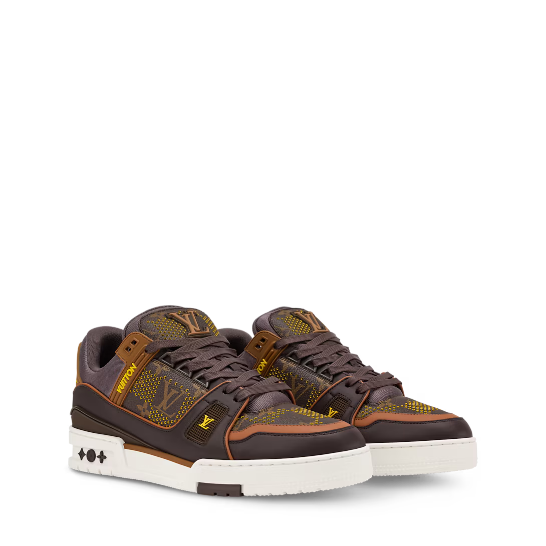 Louis Vuitton Trainer Monogram Grid Brown