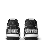 Louis Vuitton LV Trainer Low Velcro Strap Monogram Denim Black White