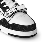 Louis Vuitton LV Trainer Low Velcro Strap Monogram Denim Black White