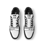 Louis Vuitton LV Trainer Low Velcro Strap Monogram Denim Black White