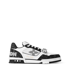 Louis Vuitton LV Trainer Low Velcro Strap Monogram Denim Black White