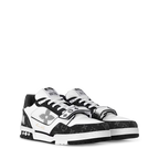 Louis Vuitton LV Trainer Low Velcro Strap Monogram Denim Black White