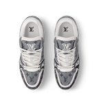 Louis Vuitton LV Trainer Grey Monogram Denim  White