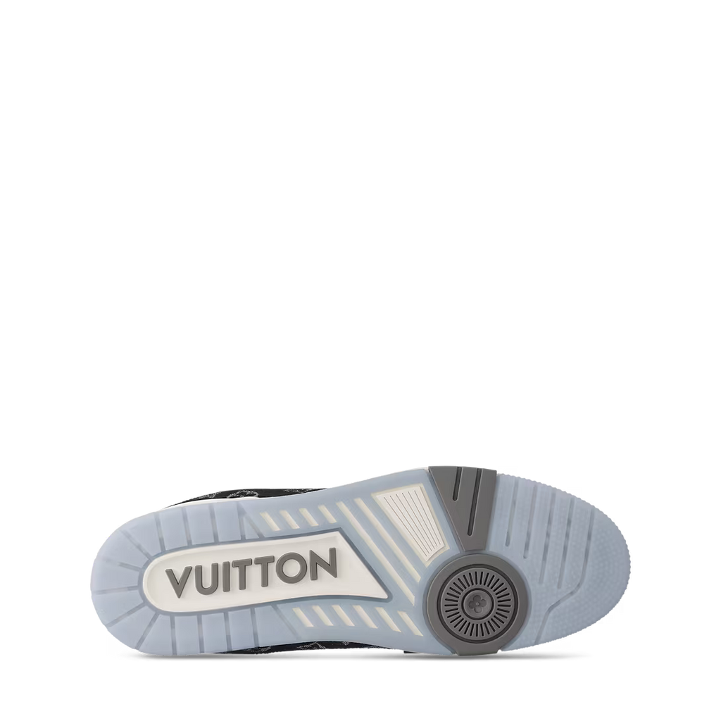 Louis Vuitton LV Trainer Grey Monogram Denim  White