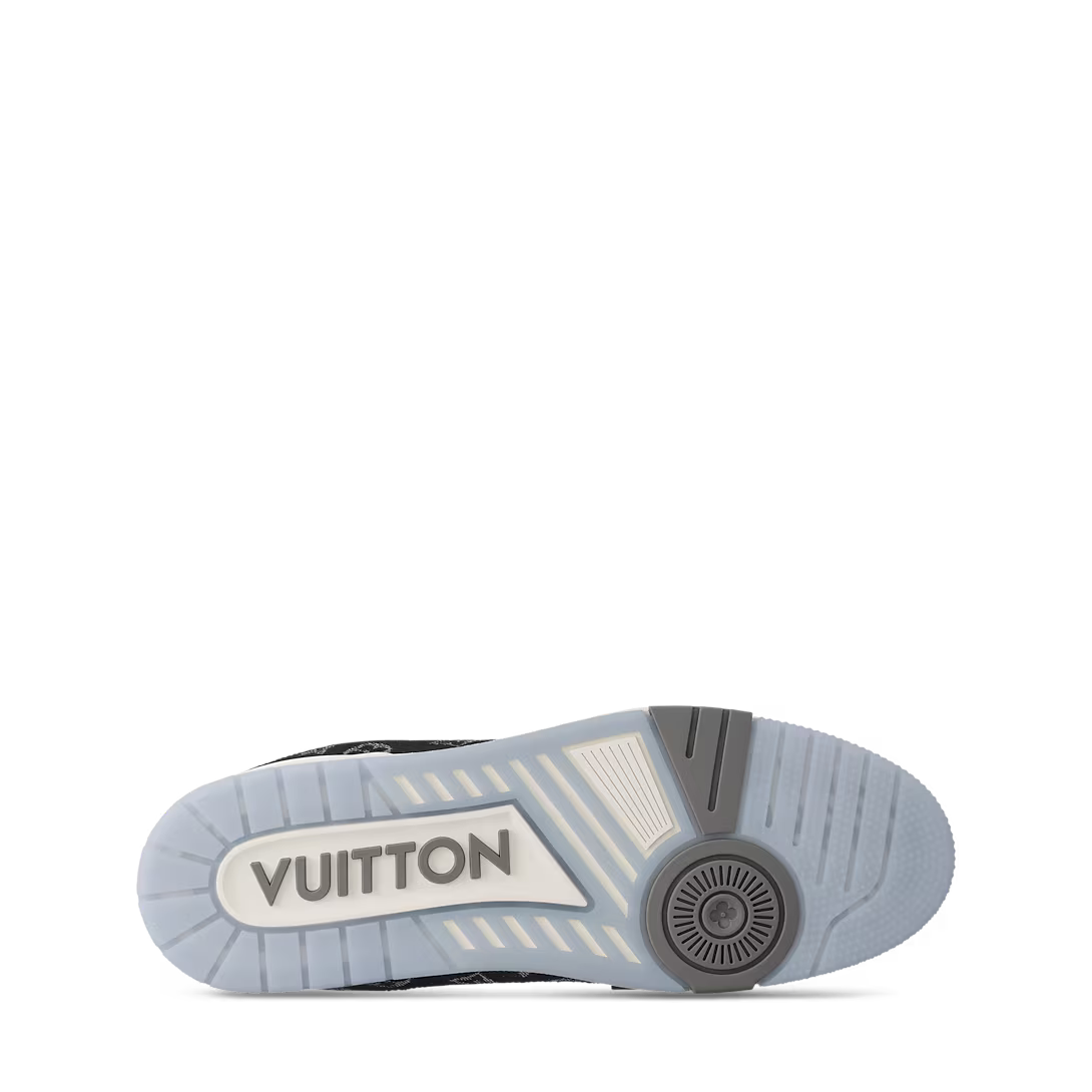 Louis Vuitton LV Trainer Grey Monogram Denim  White