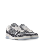 Louis Vuitton LV Trainer Grey Monogram Denim  White