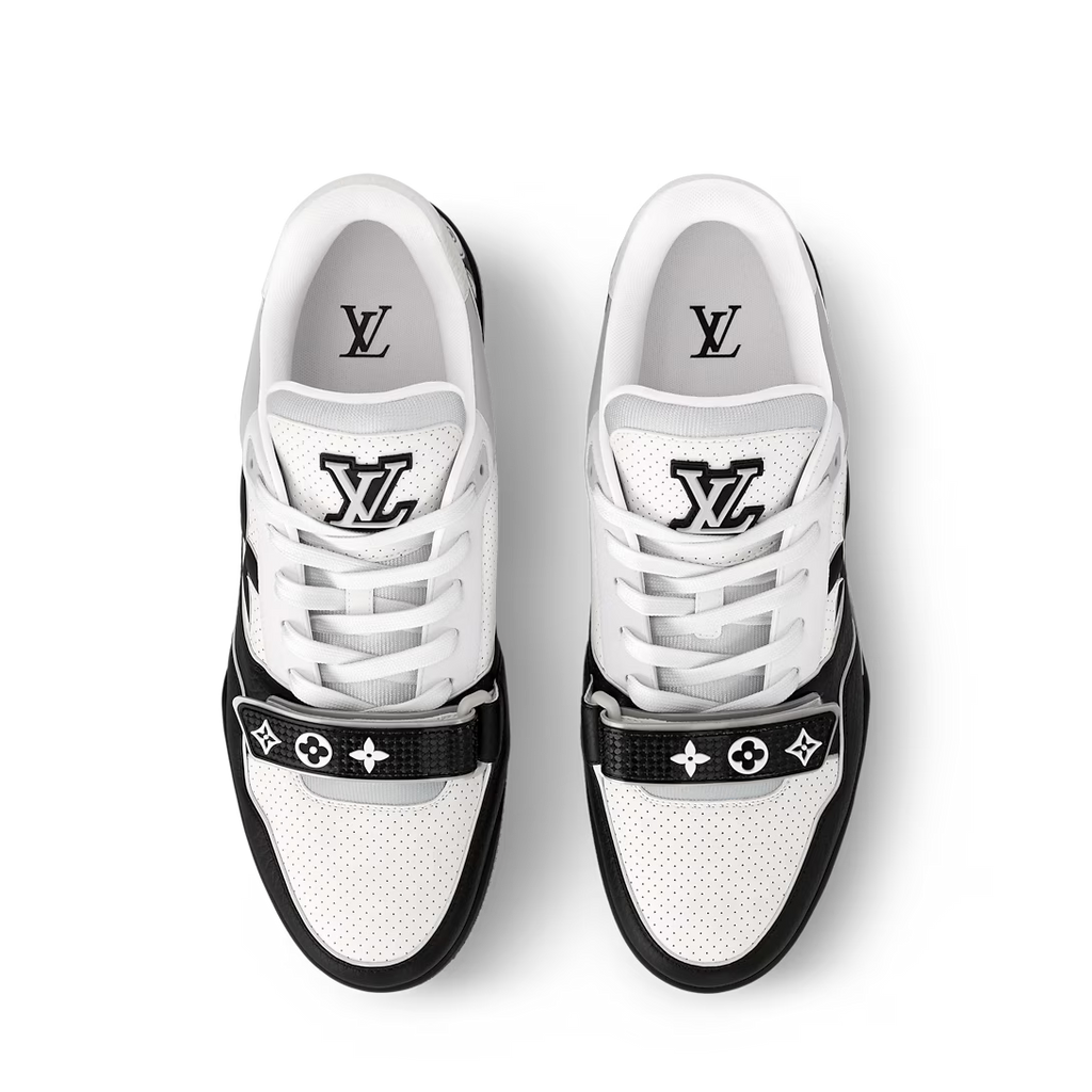 Louis Vuitton LV Trainer Low Velcro Strap Monogram Denim Black