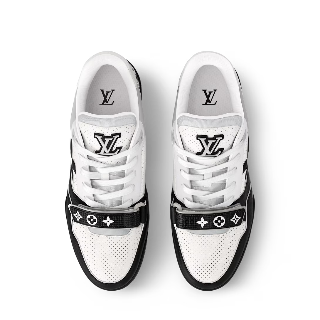Louis Vuitton LV Trainer Low Velcro Strap Monogram Denim Black