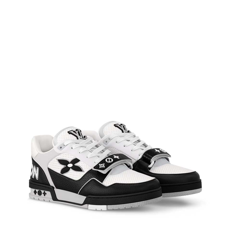 Louis Vuitton LV Trainer Low Velcro Strap Monogram Denim Black