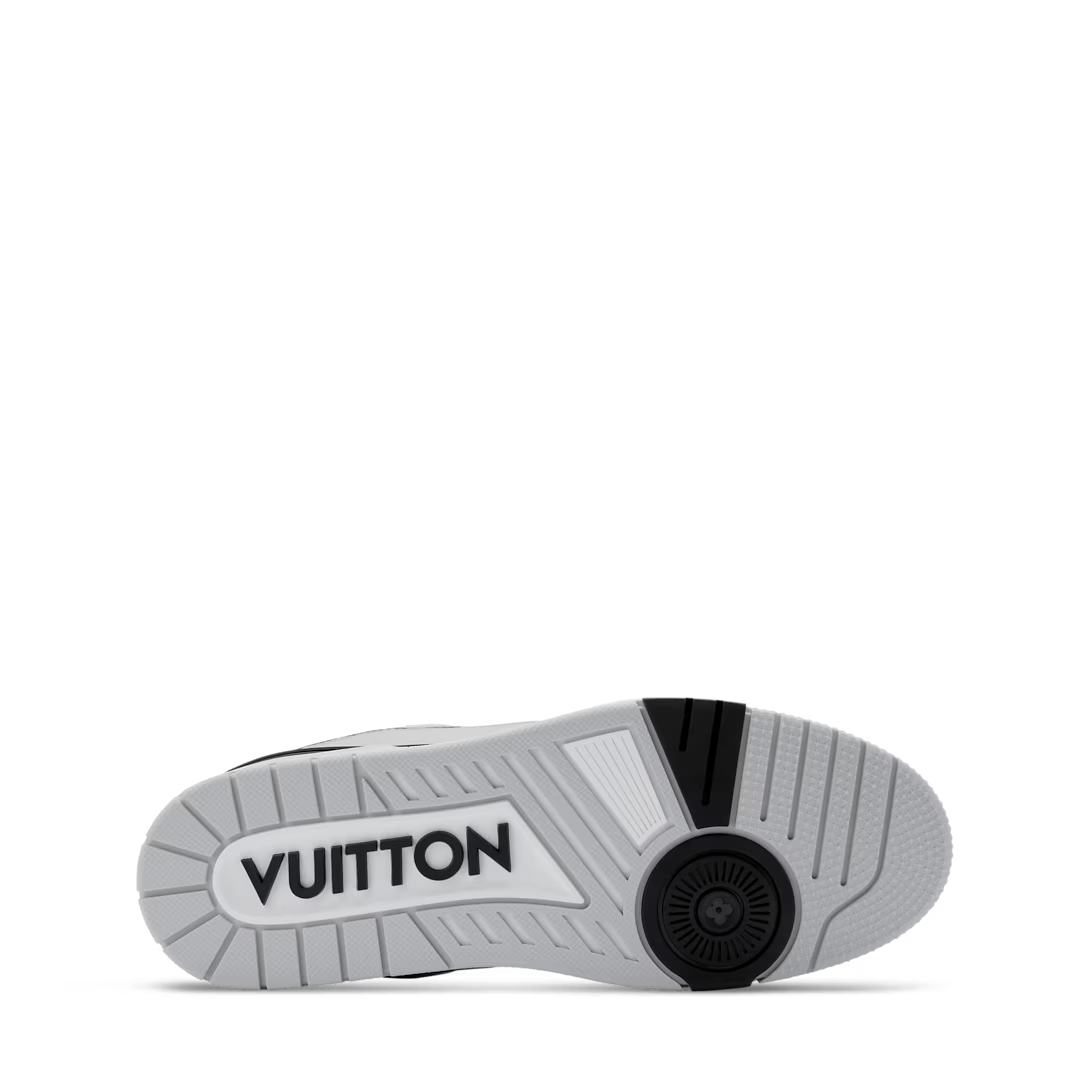 Lv Trainer vitelo granulado Virgil Abloh White Black