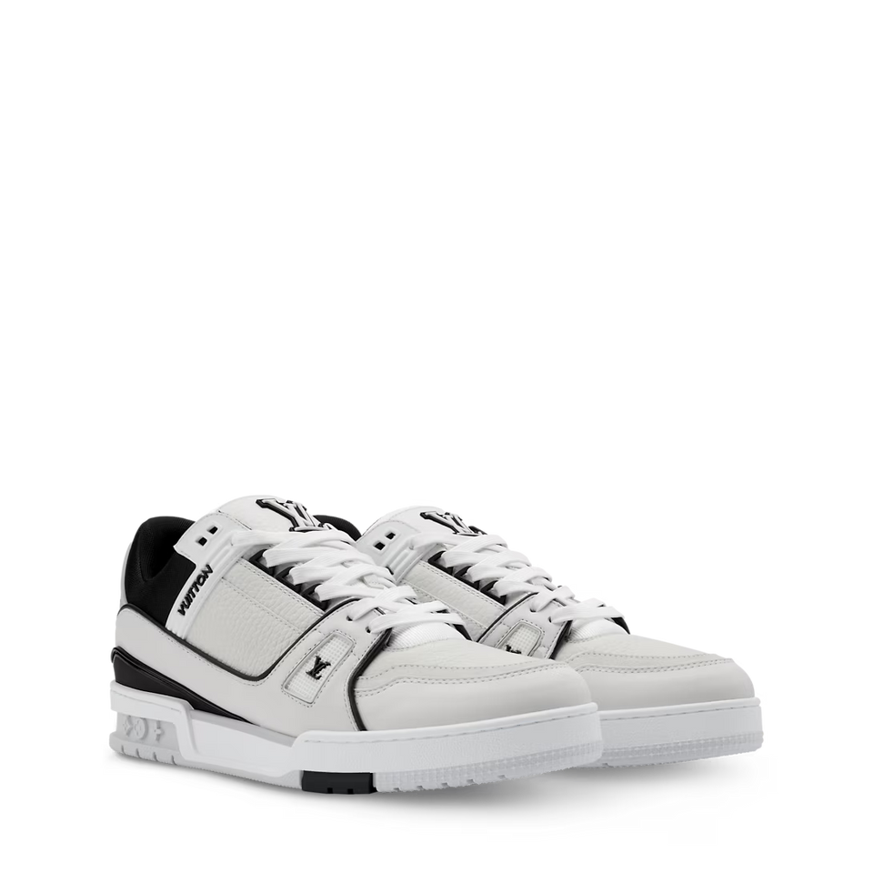 Tênis Louis Vuitton LV Trainer Monogram Denin Noir Vintage