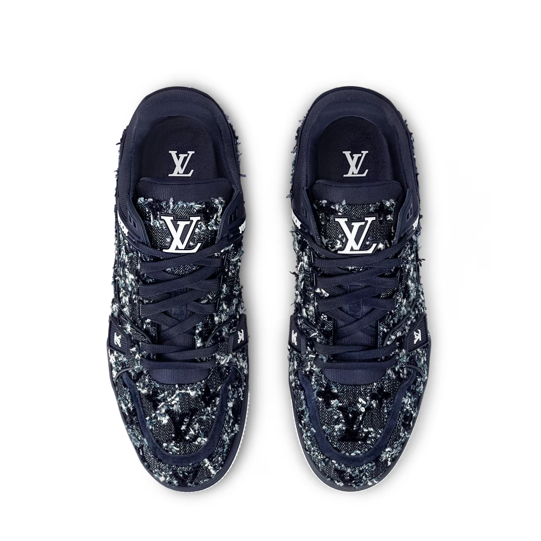 Tênis LV Trainer Jeans Blue Camufled