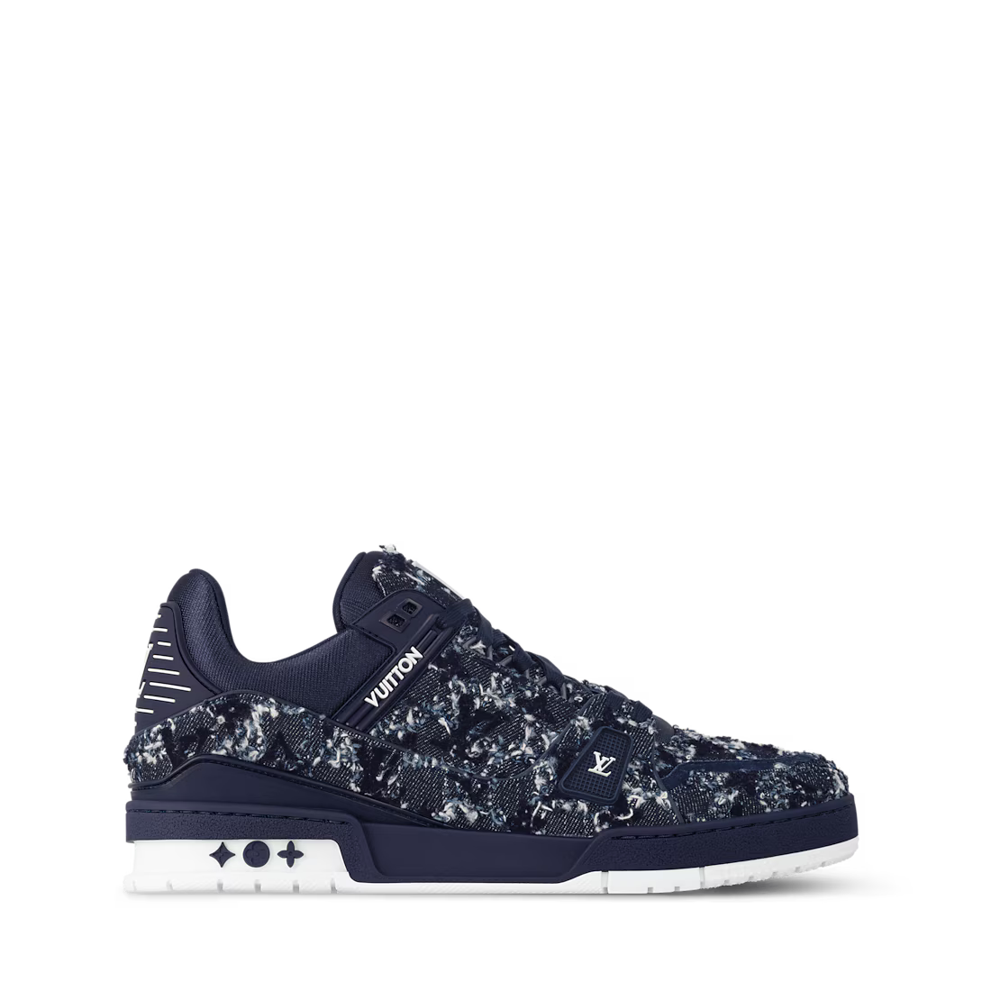 Tênis LV Trainer Jeans Blue Camufled