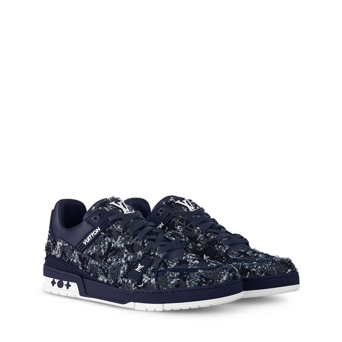 Tênis LV Trainer Jeans Blue Camufled