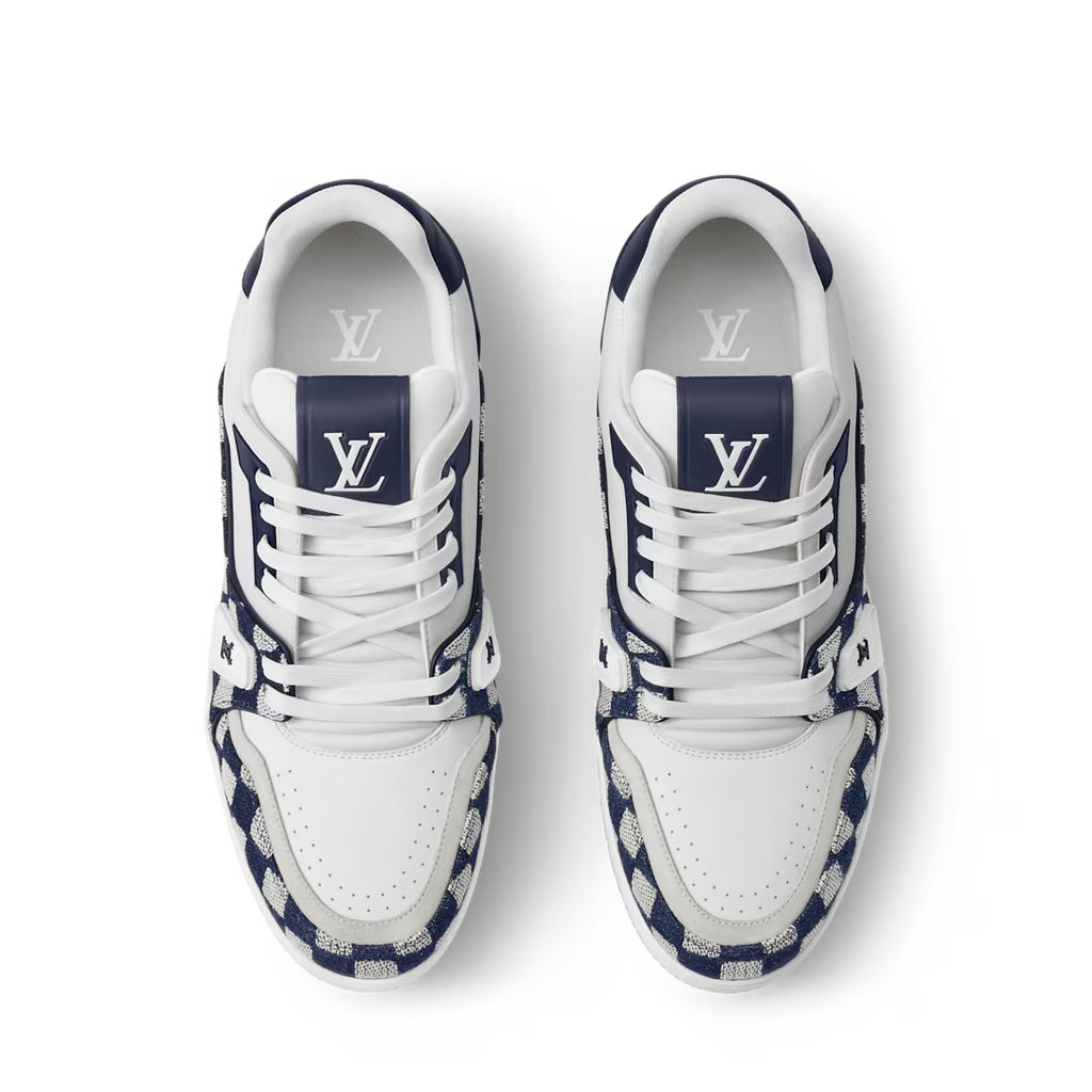Louis Vuitton LV Trainer Monogram Denim White Blue