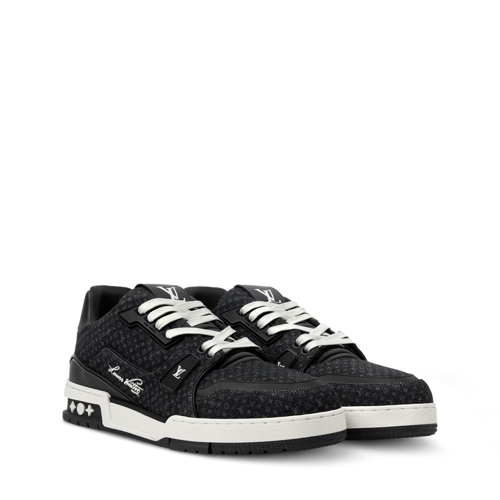TÊNIS LV Trainer “Black Damier 3D Denim” Monogram