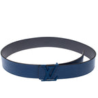 Cinto Louis Vuitton Blue Epi Leather LV Initiales Belt (Pronta Entrega) Tamanho 90