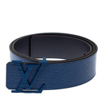 Cinto Louis Vuitton Blue Epi Leather LV Initiales Belt (Pronta Entrega) Tamanho 90