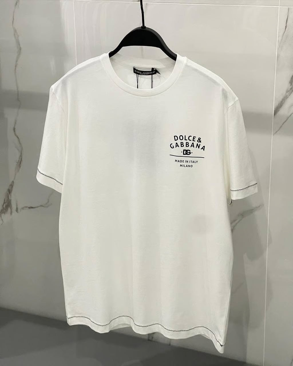 Camiseta Dolce Gabbana White Logo Black