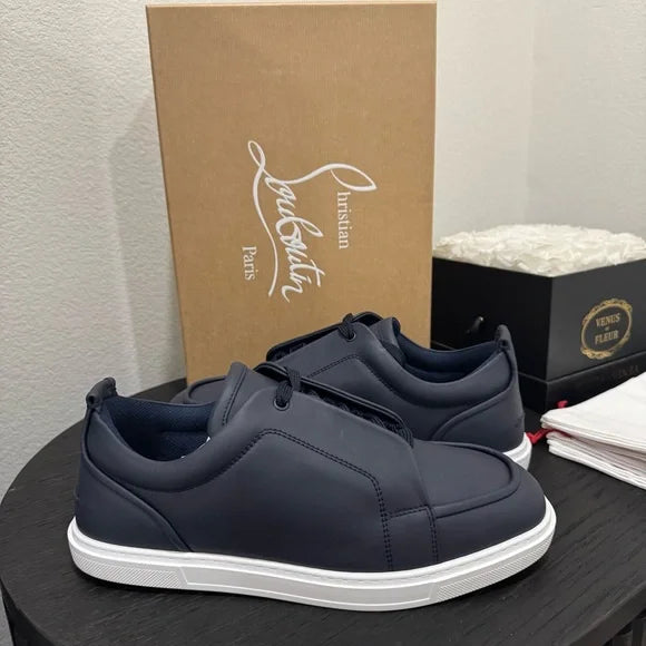 Christian Louboutin Jimmy Adolon Sneaker Leather Marine Navy