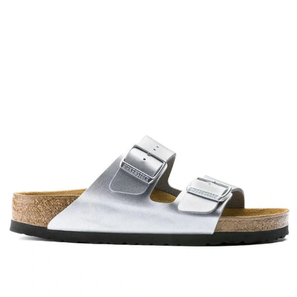 Birkenstock Arizona Silver Birko-Flor