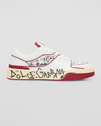 Dolce & Gabbana New Roma Graffiti Leather Low-Top Sneakers (Pronta Entrega) Tamanho 42