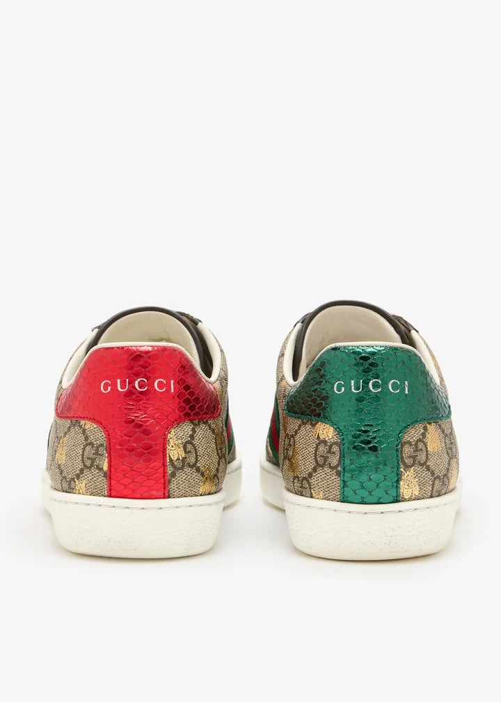 Tênis Gucci Pre-Loved Ace Web Bee