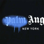 Camiseta Palm Angels T Shirt Blue Logo New York