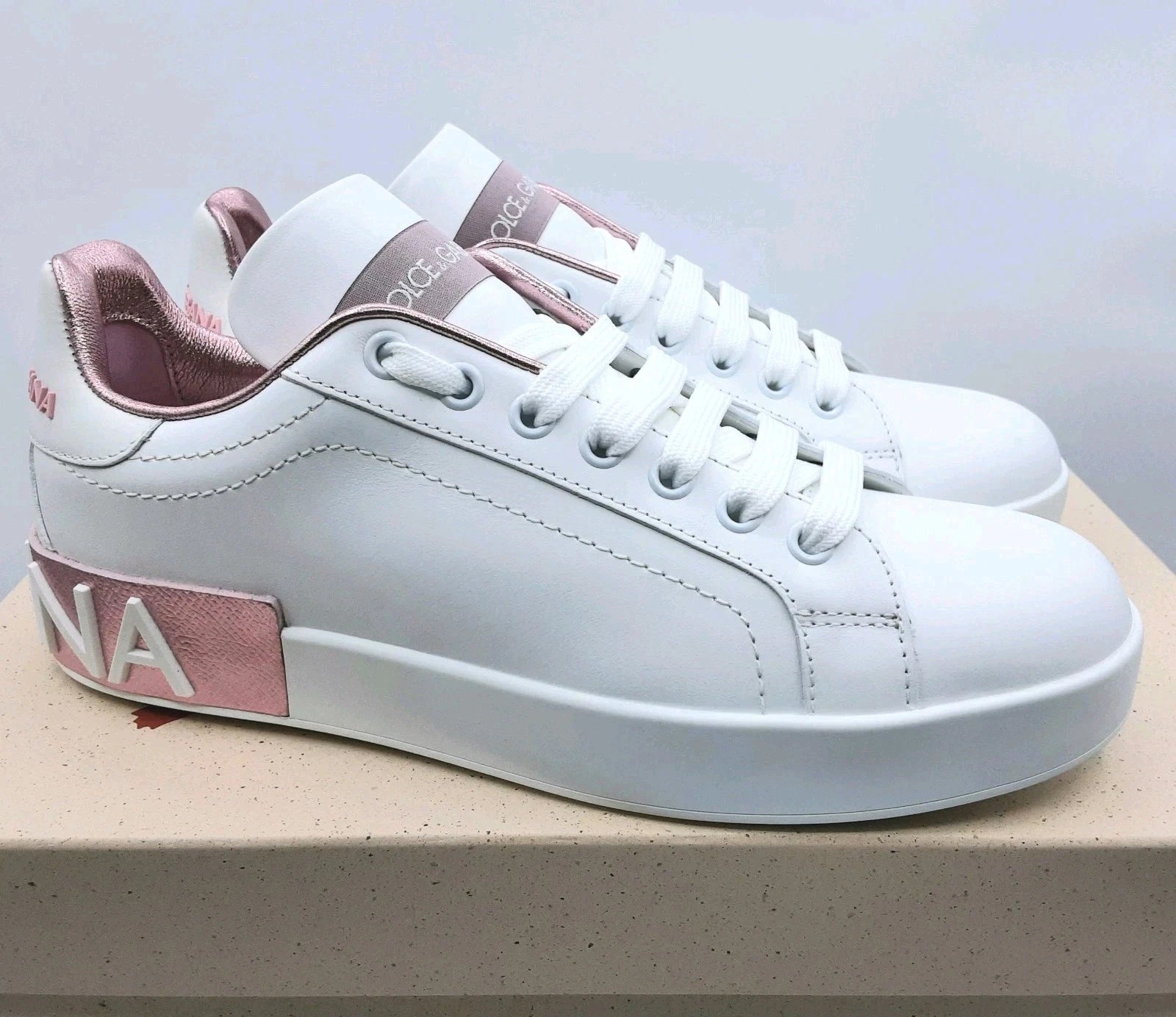 Dolce & Gabbana Sneaker Rose White (Pronta Entrega) Tamanho 35