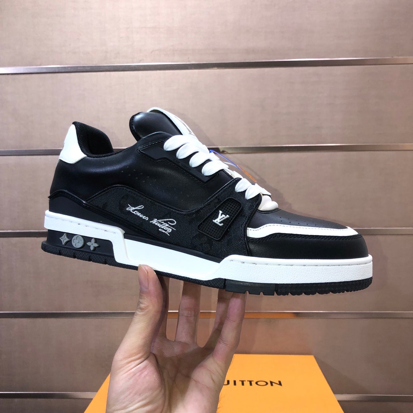 Louis Vuitton LV Trainer Black Monogram Denim