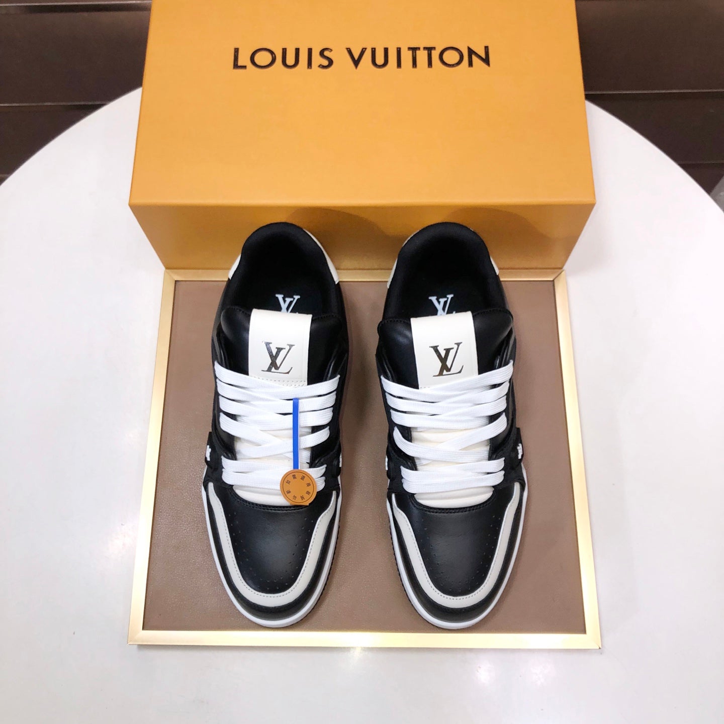 Louis Vuitton LV Trainer Black Monogram Denim