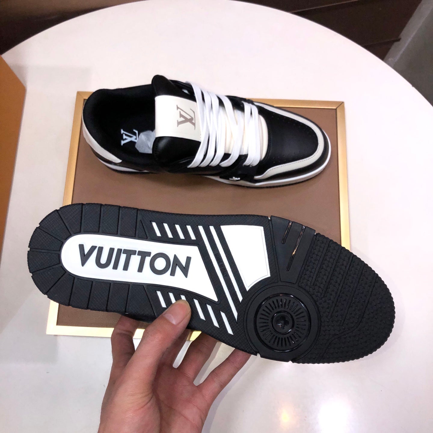Louis Vuitton LV Trainer Black Monogram Denim