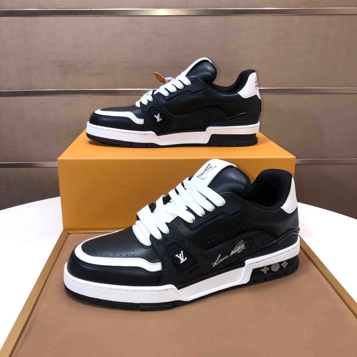 Louis Vuitton LV Trainer Black Monogram Denim